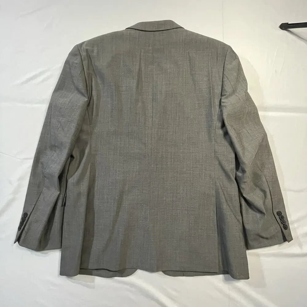 Joe Joseph Abboud Slim Fit 44R Gray Sharkskin Super 120s Wool Suit Jacket Camo